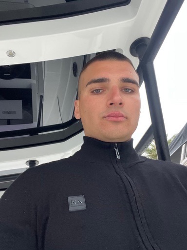 Tonci Jakšić on board a Nini Travel Agency boat in Split harbour