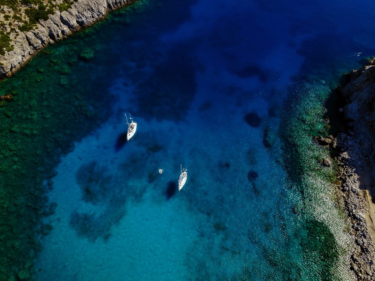 Morning swim at the Blue Lagoon, Krknjaši Croatia