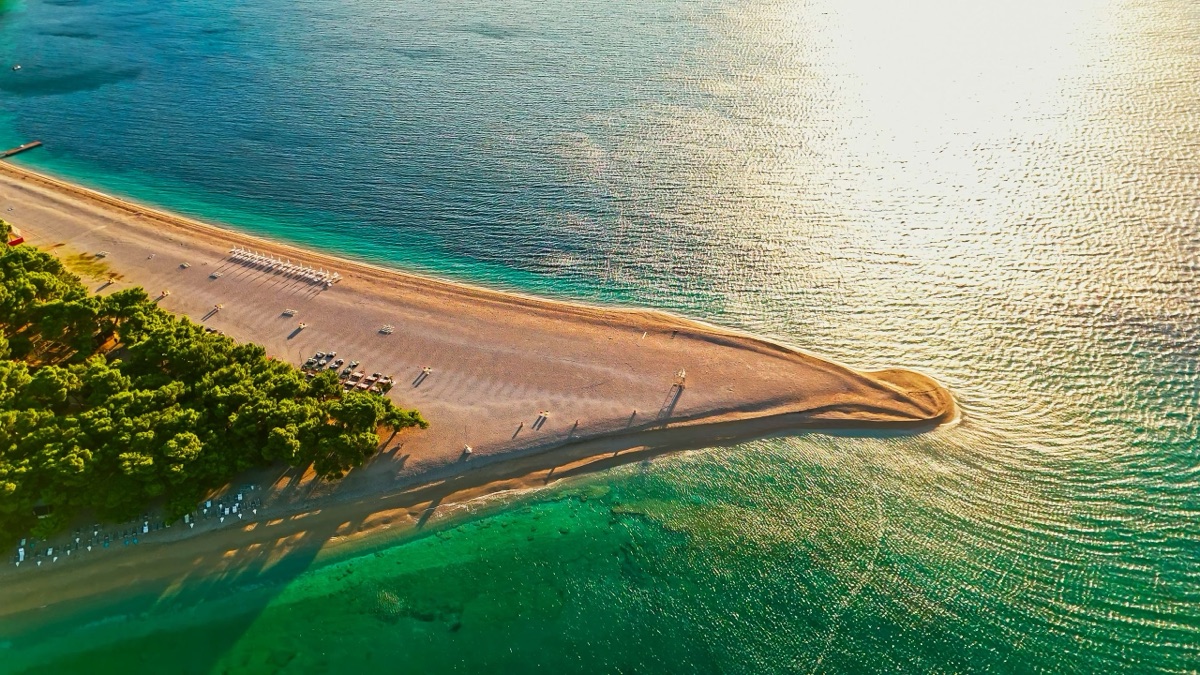 Brač island shoreline on the Adriatic Sea, Croatia