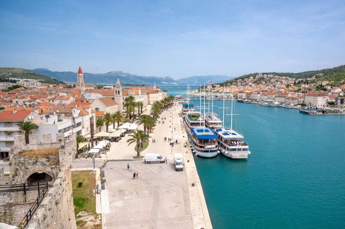 Trogir marina and excursion boats, Dalmatia Croatia