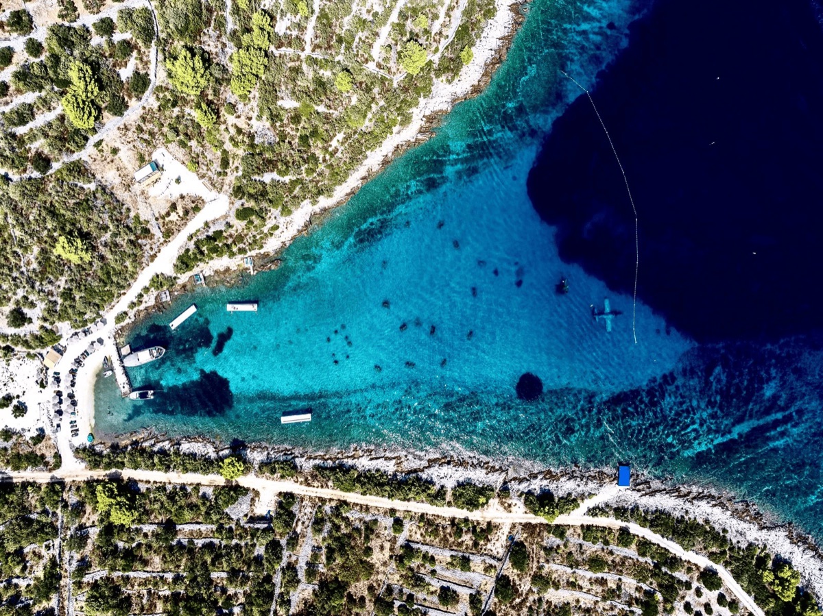 Underwater museum site near Split, Croatia