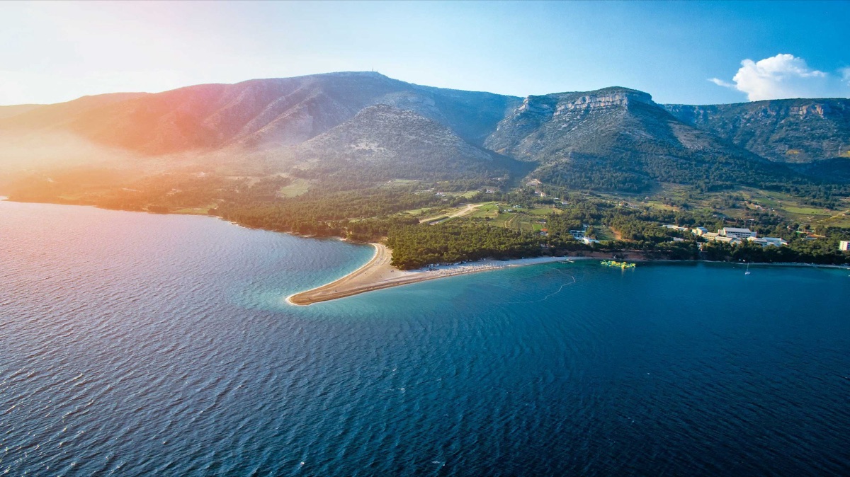 Zlatni Rat golden horn beach on Brač Island, Croatia