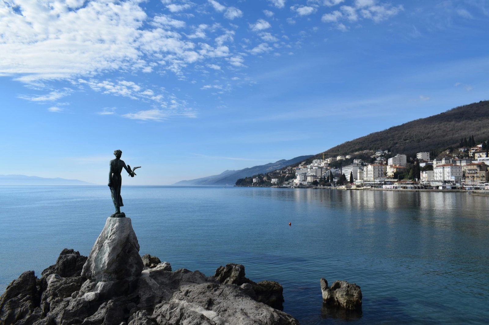 Opatija Riviera waterfront on the Kvarner Adriatic coast, Croatia