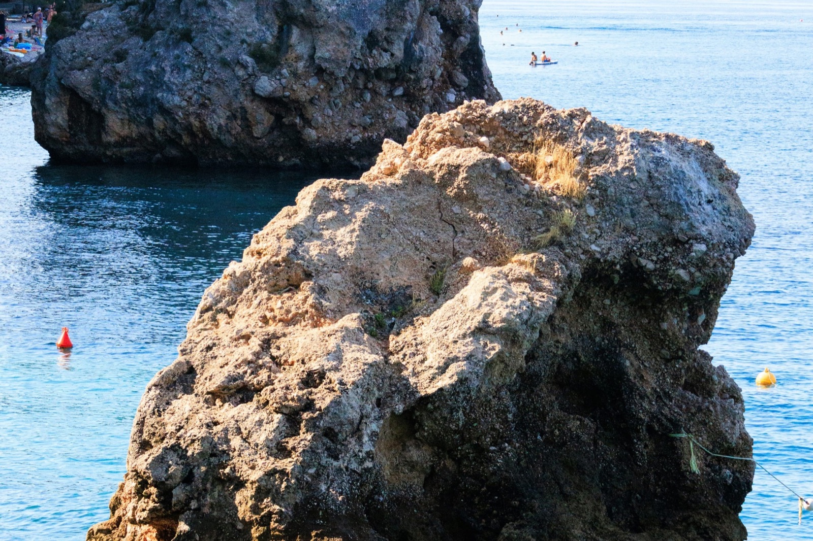 Clear turquoise Adriatic cove near Split ideal for snorkeling and underwater museum visits, Croatia